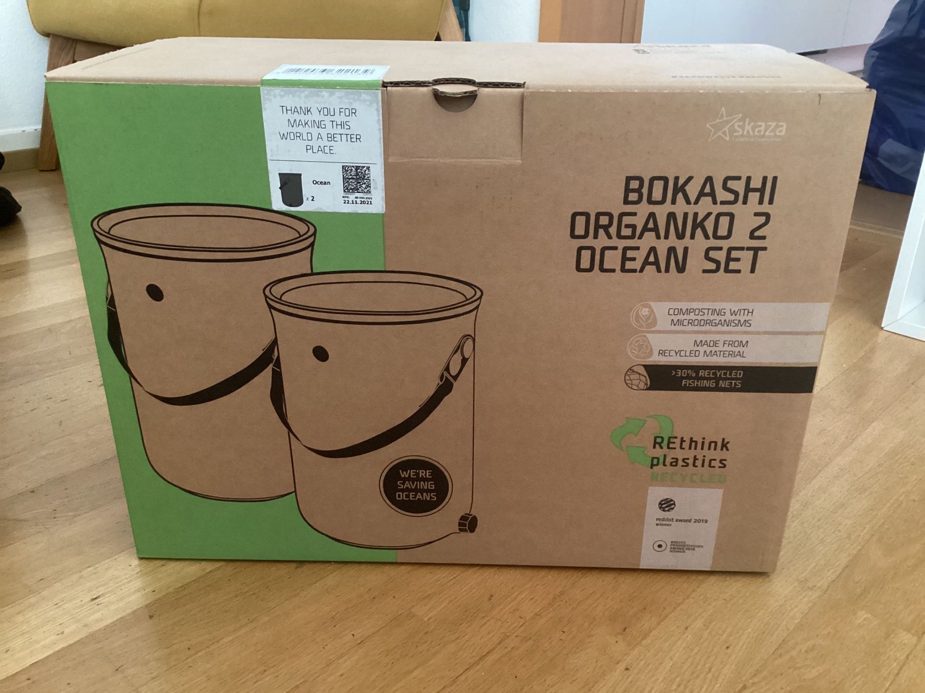 Cestini per rifiuti: Bokashi Organko 2 Ocean Set – Nuovo e nell'imballaggio originale da Zürich venduto da Tigerwatson