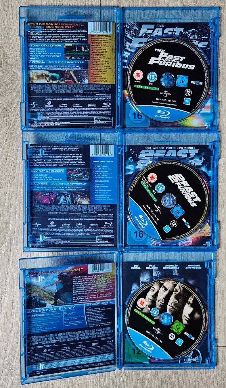 Alle DVDs: Fast & Furious Paket | 3 Blu-rays | Teile 1, 2 & 4 | Top – Gebraucht aus Brittnau von leroyjethro 2