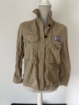 Bershka Jacke XS beige Übergangsjacke