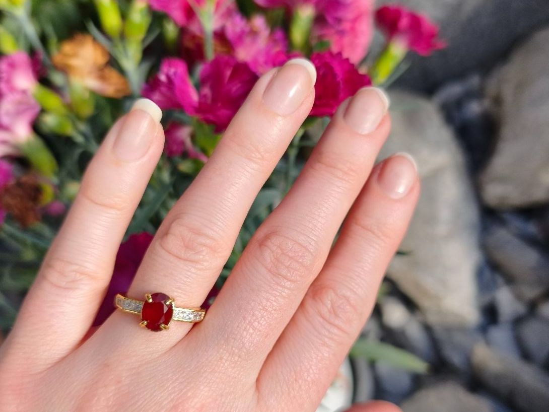 Anelli: Roter Saphir Ring 925 Silber Grösse verstellbar – Nuovo (secondo la descrizione) da St. Gallen venduto da GIULESGG 8