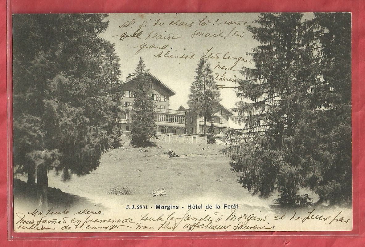 Cartoline postali: Morgins - Hôtel de la Forêt - 1904 – Usato da Fislisbach venduto da Porano