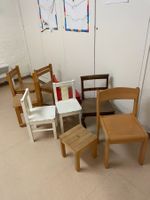 10 Kinderstühle im Set - Holz, verschiedene Modelle (Kita)