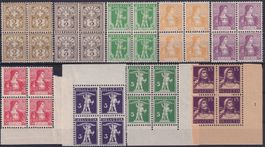 1862-1963, Qualitäts-Viererblock-Sammlung auf Albenseiten!