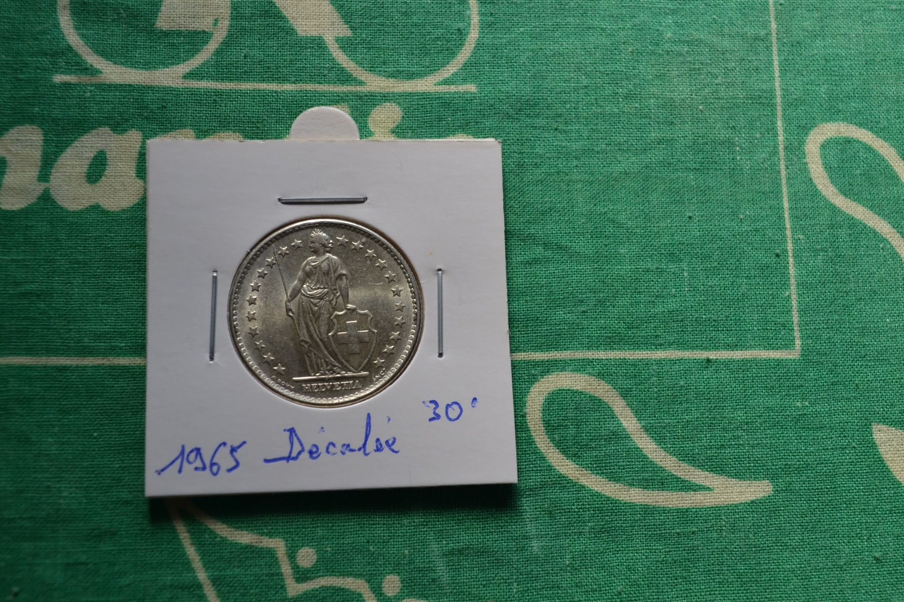 Tutti le monete: 2 Francs 1965 Décalée 30° Rare – Usato da Renens VD venduto da Doidefee 1