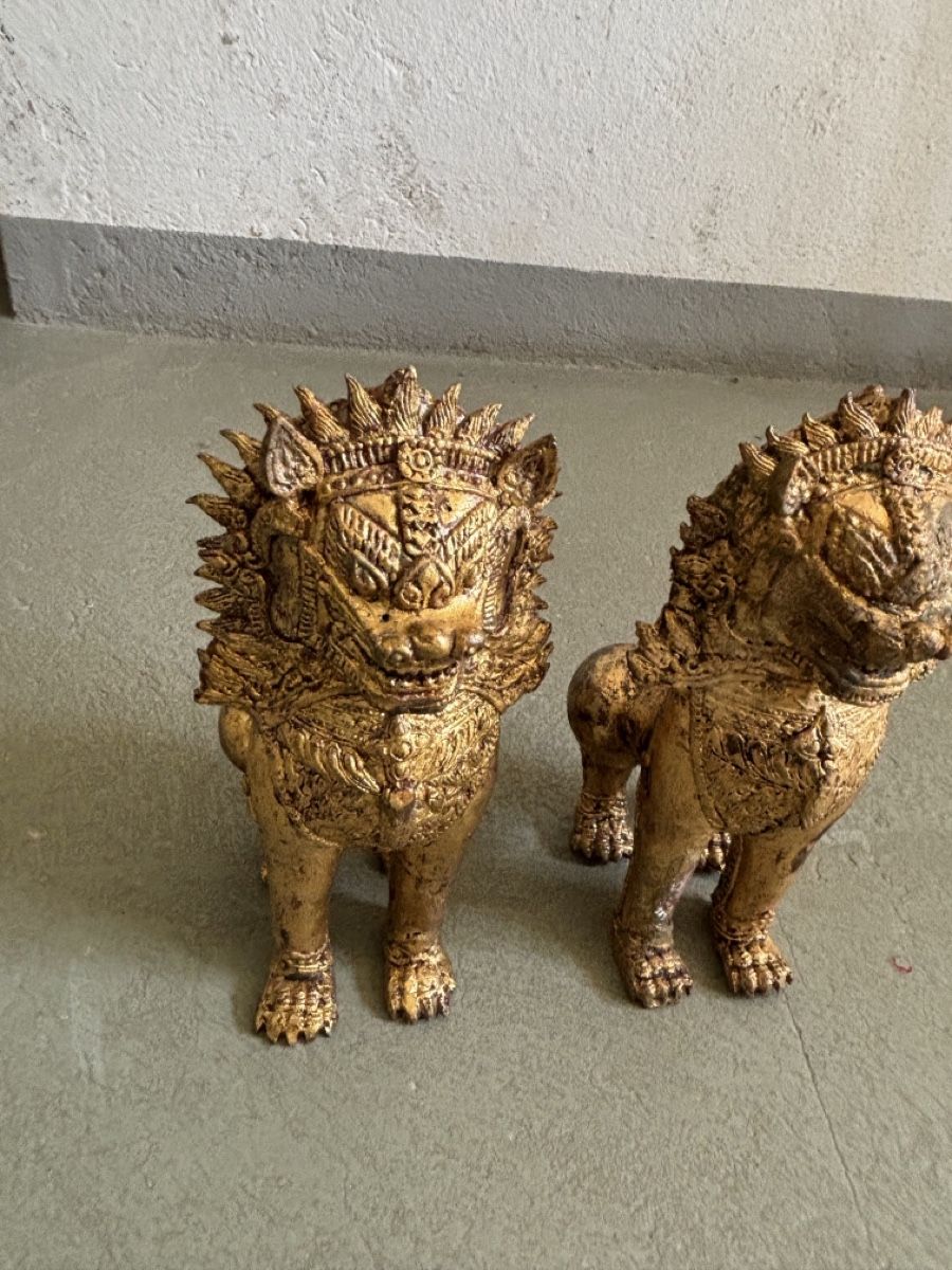 Tutte le decorazioni: paire de chiens Bronze doré ancienne – Usato da Buttes venduto da ButtA15