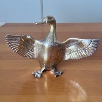 Vintage Ente aus Messing 70er Jahre