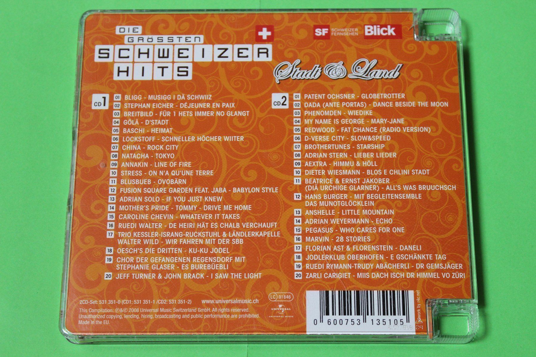 CDs: Die grössten Schweizer Hits - Stadt & Land 2CDs 2008 – D'occasion à Tübach par JamesStone 1