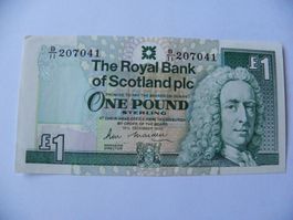 Royal Bank of Scotland 1 Pound 1990,  (P351a) Top Zustand