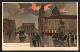 Paul Hey: München, Ludwigsstrasse mit F