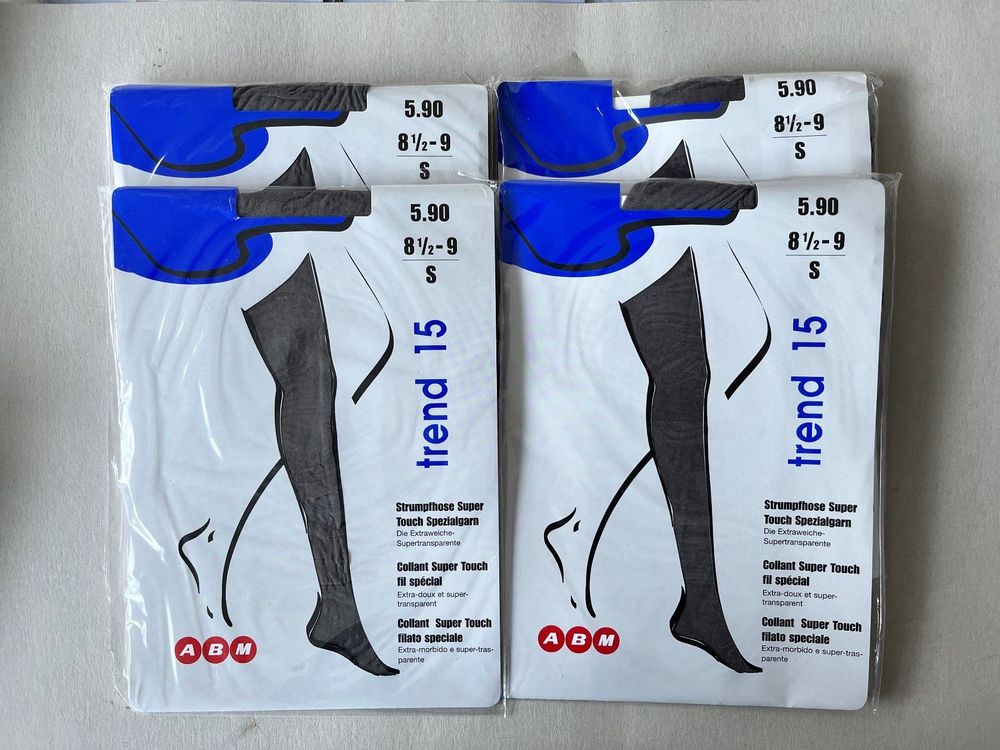 Strümpfe & Strumpfhosen: Strumpfhose ABM, trend 15, Grösse S (4-er Pack), Symphonie – Neu und originalverpackt aus Rudolfstetten von gst_g7xl