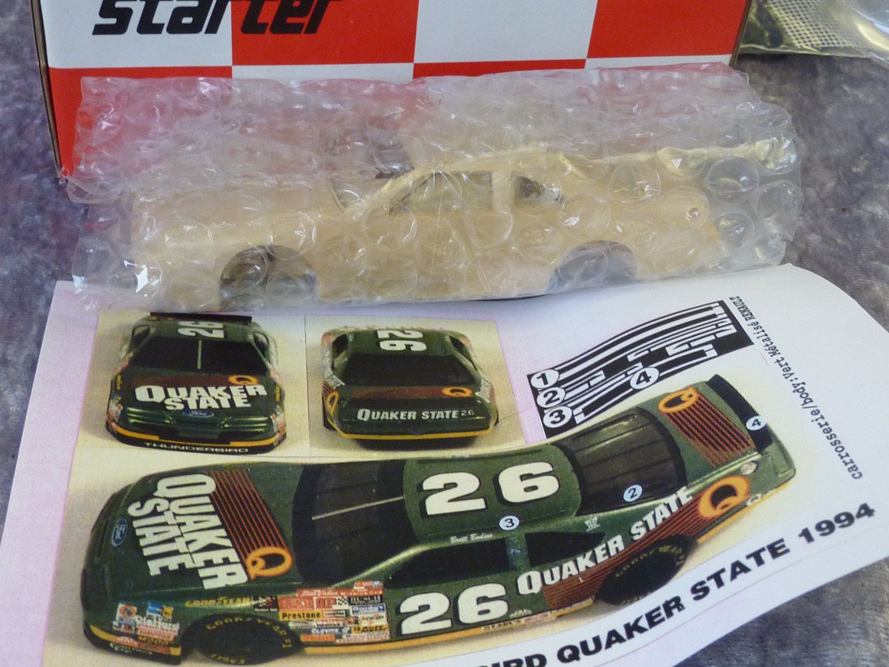 Ford Modellini d'auto: Nascar Ford Thunderbird Quaker State 1994  212 1:43 – Usato da Dürrenäsch venduto da modellautos4you