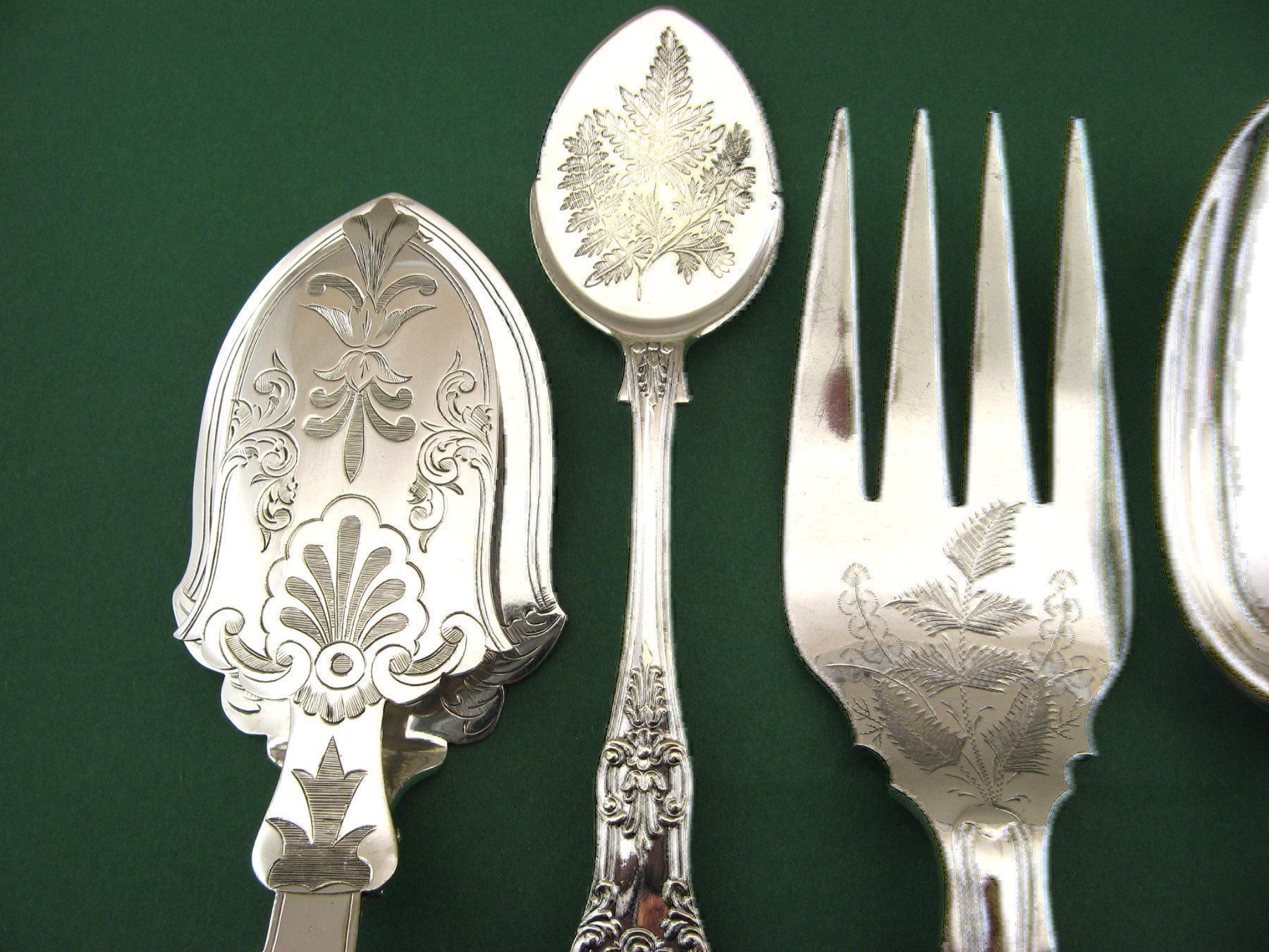 Set di posate: 18 COUVERTS SERVICE KING PATTERN ANGLAIS Vorlegebestecke – Nuovo (secondo la descrizione) da Noville venduto da novar 2