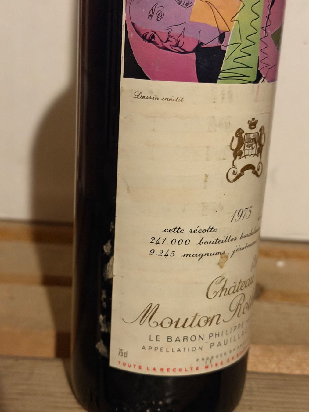 Mouton Rothschild Vino: Château Mouton Rothschild 1975 – Nuovo (secondo la descrizione) da Roche VD venduto da avediscipule 2