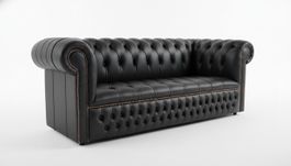 Schwarze Designer Sofa Couch Polster XXL 3 Sitzer Big Sofas