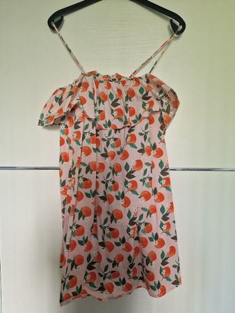 Pieces Sommerkleid, Gr. M, Orange Print – Top Zustand!