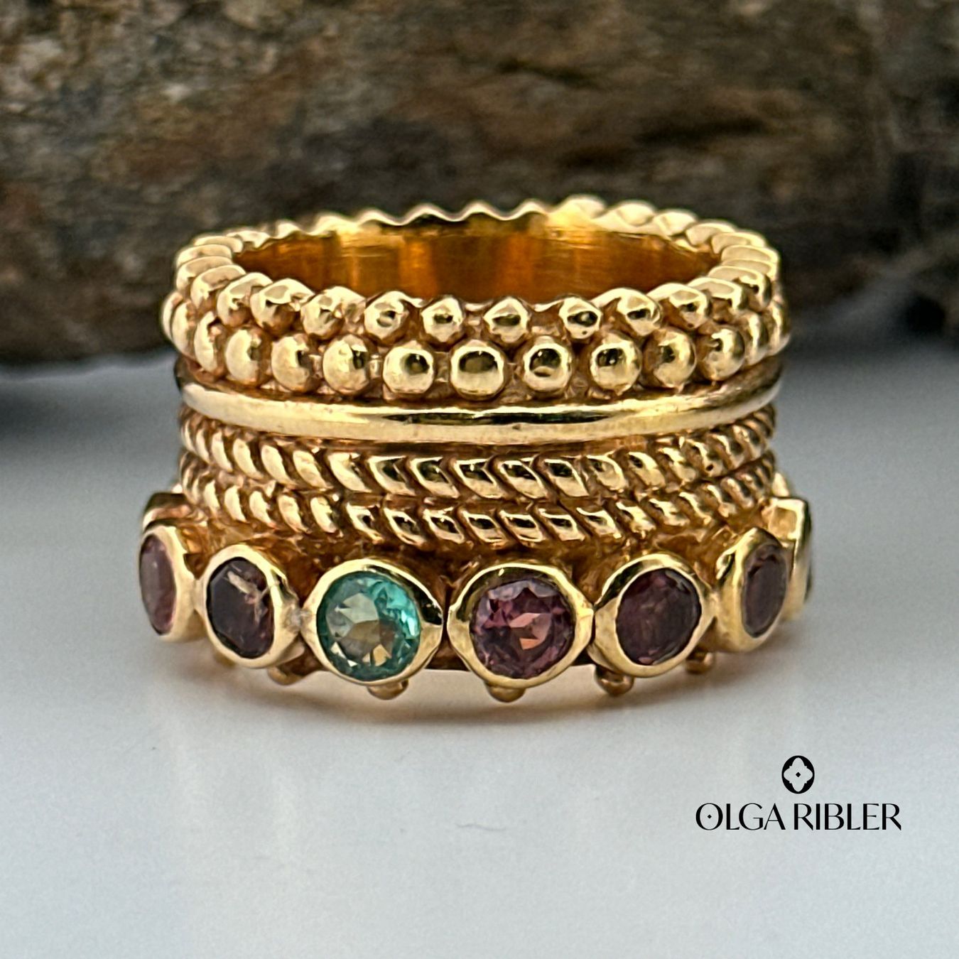 Olga Ribler Anelli: Statement Turmalin Silber Ring 925 Grösse 56 – Nuovo (secondo la descrizione) da Luzern venduto da Schmuckoutlet 3