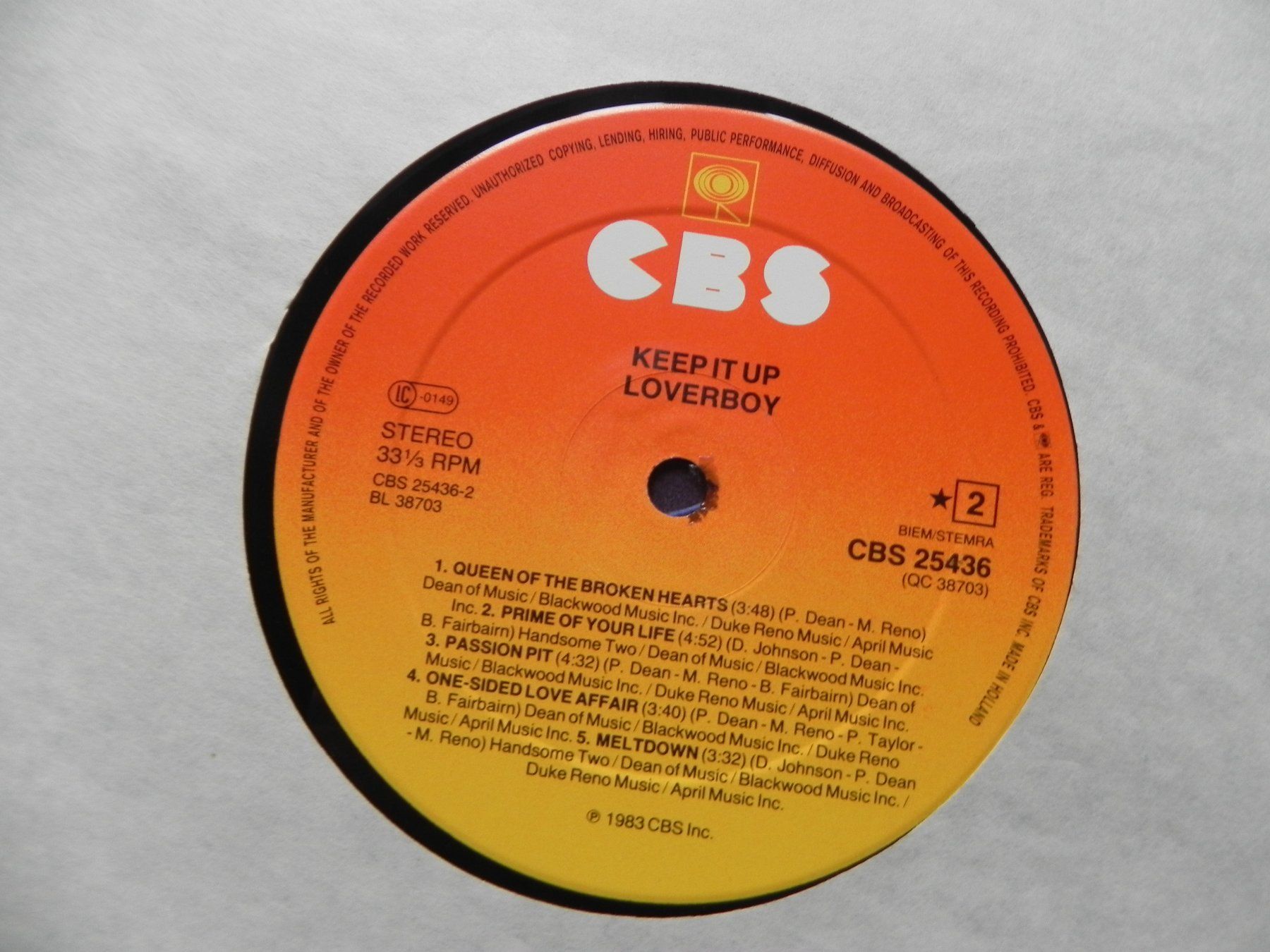 Schallplatten: LP Kanada Rock Band Loverboy 1983 Keep it up – Gebraucht aus Siebnen von krimsie 5
