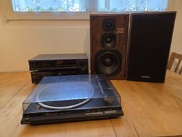 Technics Plattenspieler SL-QD33 mit Verstärker SU-V40 und CD