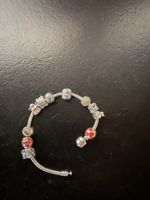 Pandora Armband mit Charm Anhängern Silber 19 cm lang