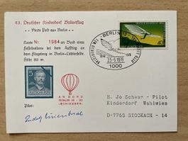 Otto Lilienthal Fliegeberg Berlin, seltene Postkarte 1978