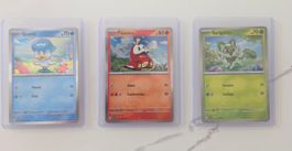 Pokémon Sammelkarten Quaxly Fuecoco Sprigatito ENG