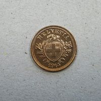 1 Rappen 1914 , Bronze .