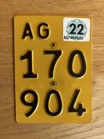 Mofanummer Nummernschild Mofa Töffli Aargau AG 170 904