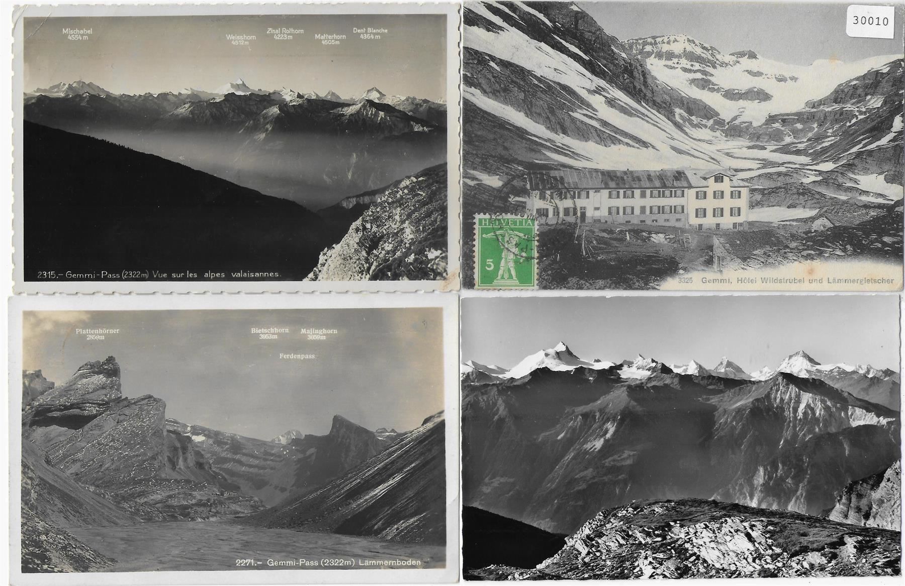 Cartoline postali: 4 AK Gemmipass – Usato da Ettingen venduto da Kartenplanet