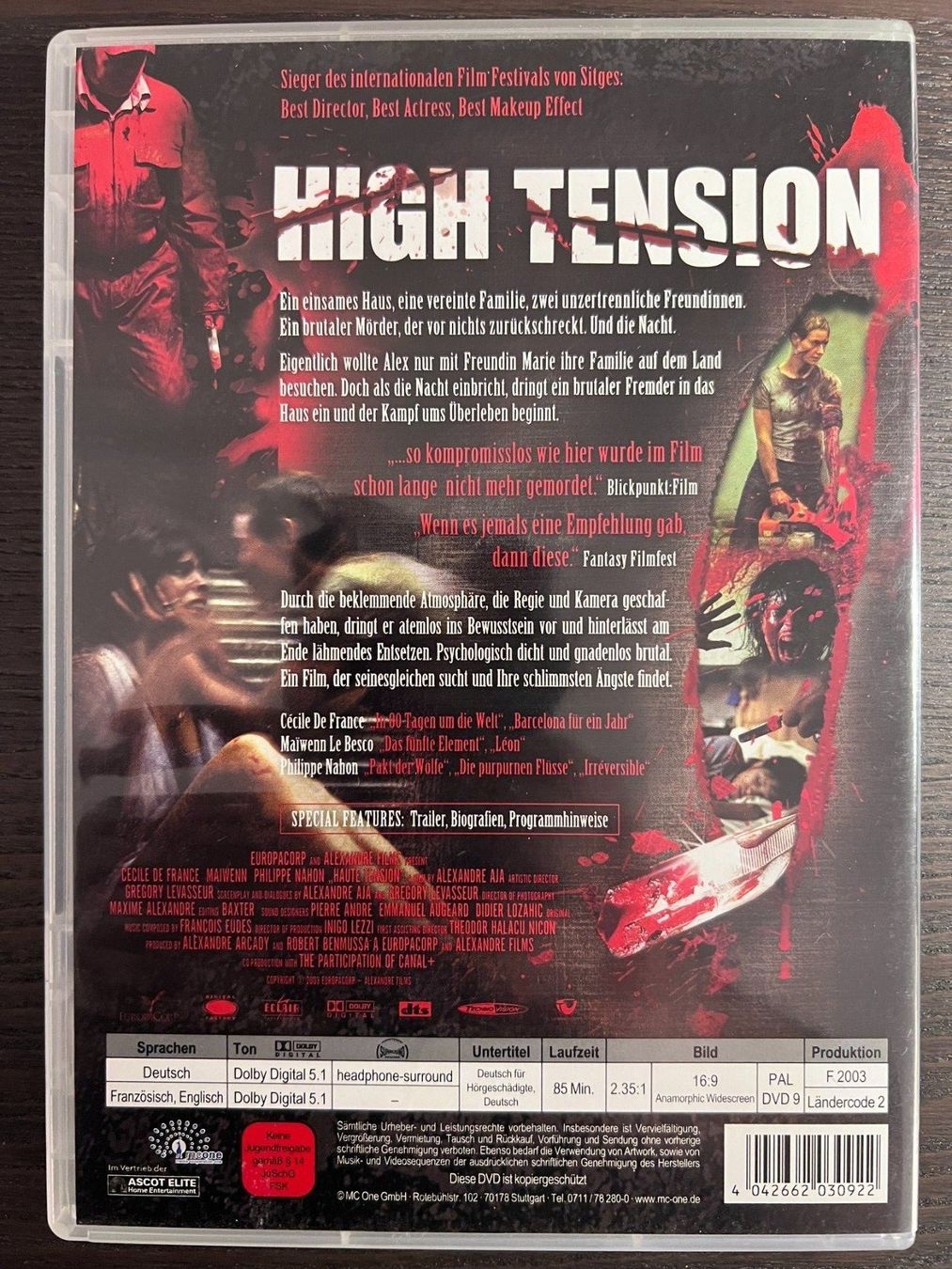Tutti i DVDs: High Tension – Usato da Zürich venduto da FilmFreunde 1