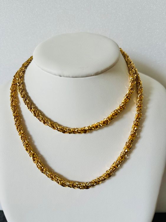 Collier Vintage Plaqué Or - Bijou Rétro Ancien Et Imposant - Occasion