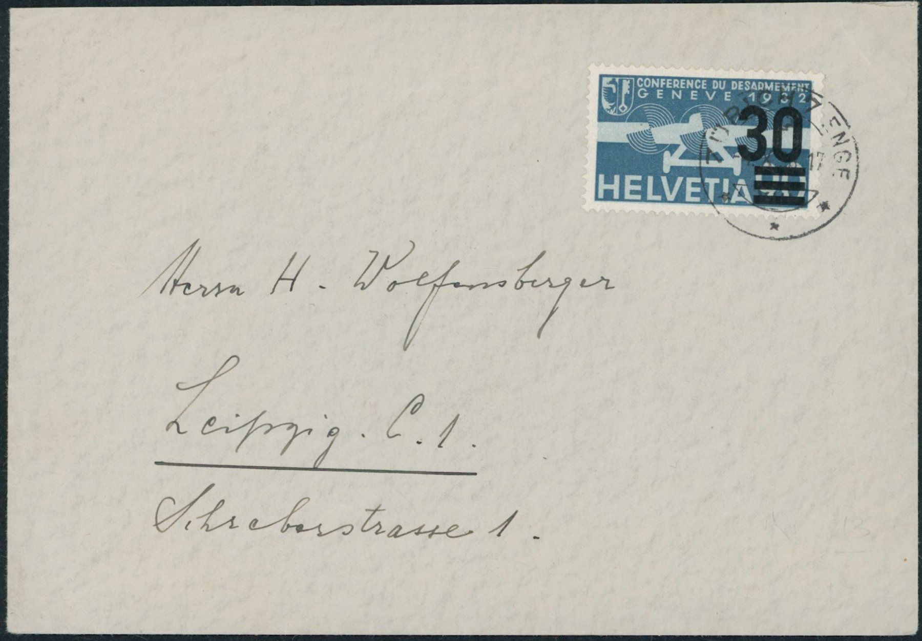 Tutti i francobolli: 1938 - Flugpost - Brief - EF - nach D – Usato da Schindellegi venduto da leecollect
