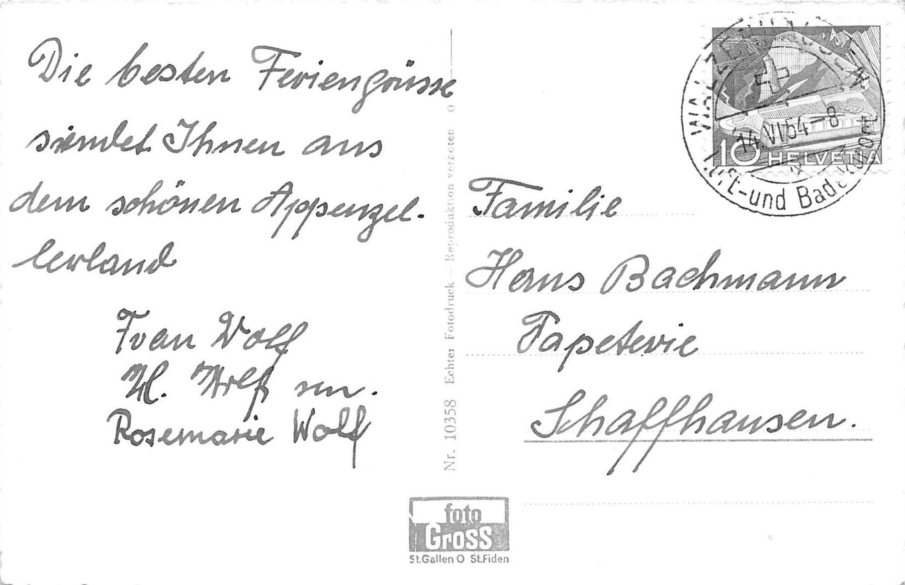 Cartoline postali: Walzenhausen – Usato da Ottikon b.Kemptth. venduto da Neptun1974 1
