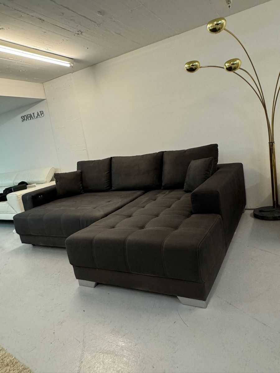 Divani: Ecksofa Braun mit Elektrische Bettfunktion – Usato da Fehraltorf venduto da Sofalab.swiss 5