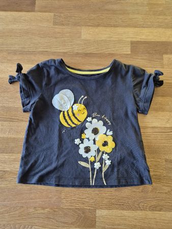 C&A T-Shirt schwarz Gr. 104, Biene Blumen Motiv 🌻🐝🌻