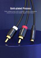 3.5mm Klinke (Buchse) auf 2x Cinch (Stecker) Audiokabel 1.5m