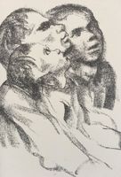 Käthe Kollwitz    "Zuhörende"  ZINK- oder STRICHÄTZUNG
