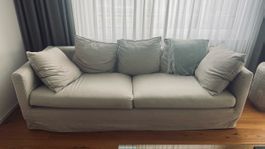 Sofa, Couch, Wohnzimmer, hellgrau guter gebrauchter Zustan