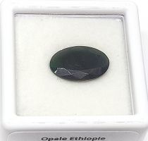 1x Opale noire ovale 12x8 mm - 1.41 ct - Valeur 110.- Fr