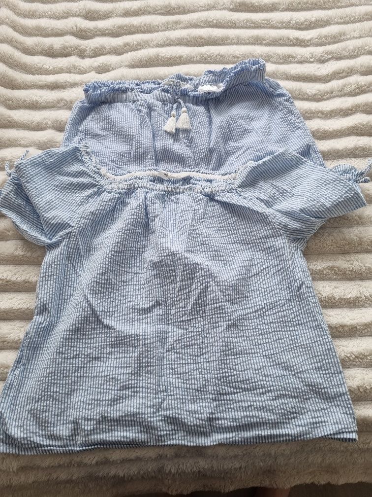 H&M Kleiderpakete & -sets: Ensemble H&M rayé bleu et blanc, taille 158/164 cm – Gebraucht aus Riddes von pierre-a-facettes 3