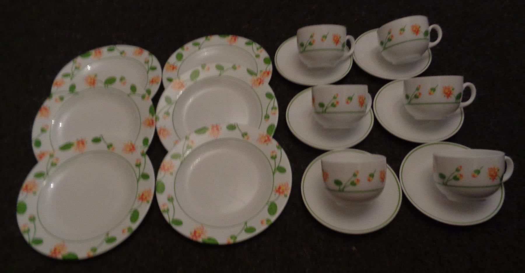 Set di piatti: LUMINARC BLUMEN-KAFFEE SERVICE  18 STK. – Usato da Lausanne venduto da kiliman73