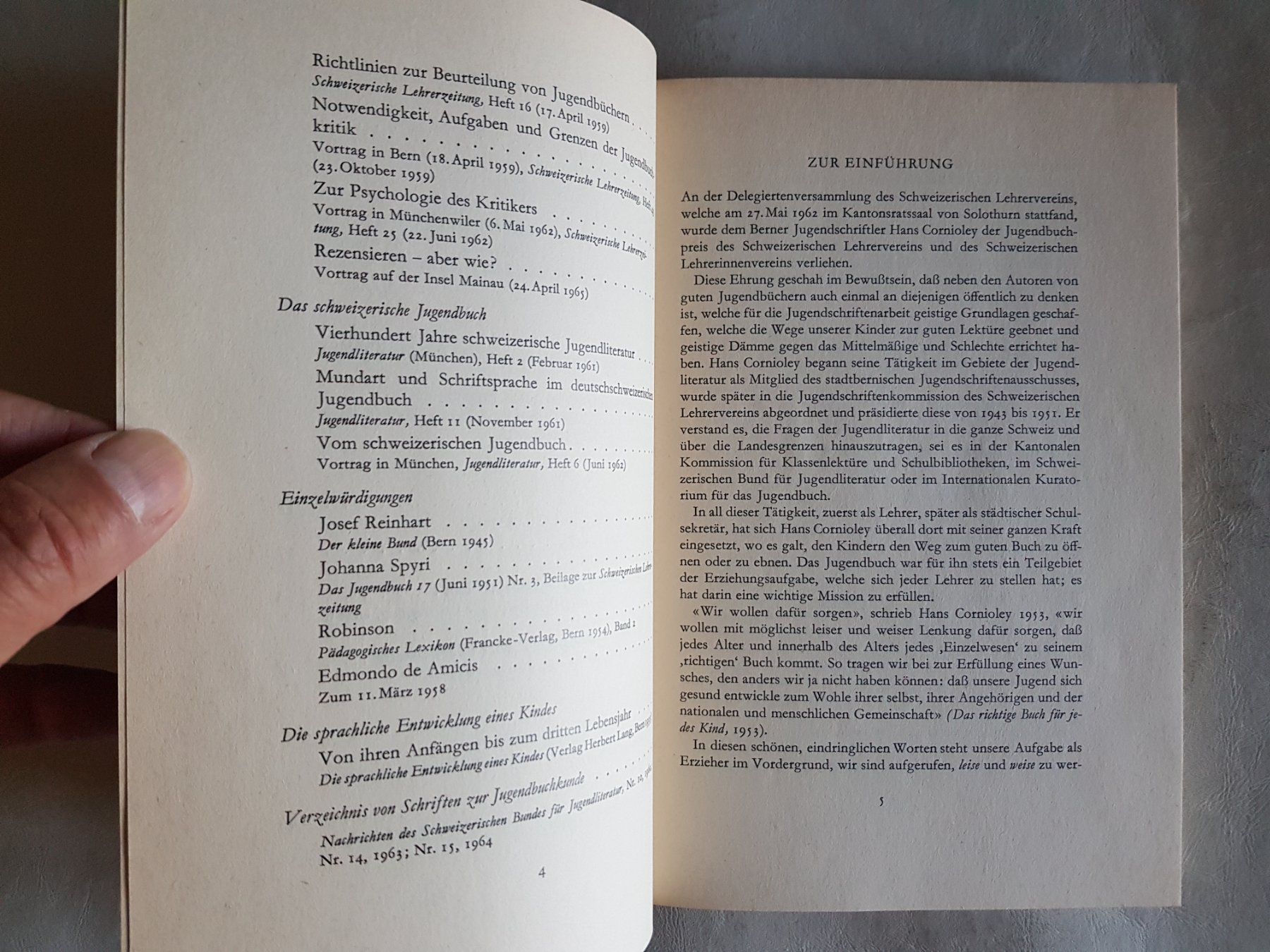 Bücher: Hans Cornioley - Beiträge zur Jugendbuchkunde - 1966 – Gebraucht aus Walterswil BE von Lonitti 1