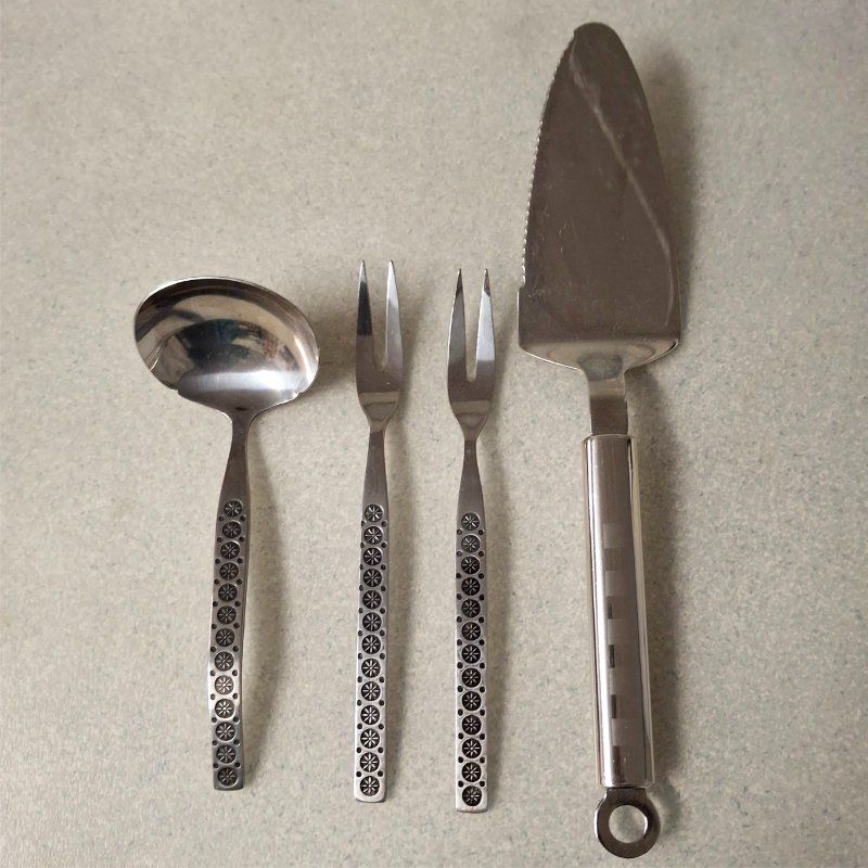 Set di posate: Besteck vintage - 4 teilig, Edelstahl – Usato da Weggis venduto da daisyflower