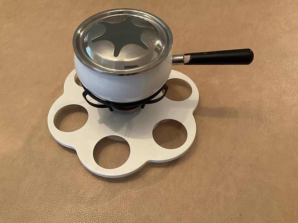 Set De Fondue En Céramique F Fityle | 1 Bol + 4 Fourchettes | Pour Chocolat, Fromage, Beurre | Utilisation Intérieur/extérieur | Cadeau Gourmand