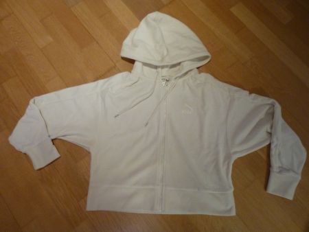 Damen-Kapuzenjäckli m. RV, Puma, crème-weiss,  XS, NEU