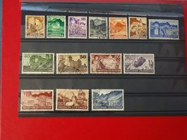 Liechtenstein Marken Nr.126–139 gest., SBK-Wert CHF 160.-