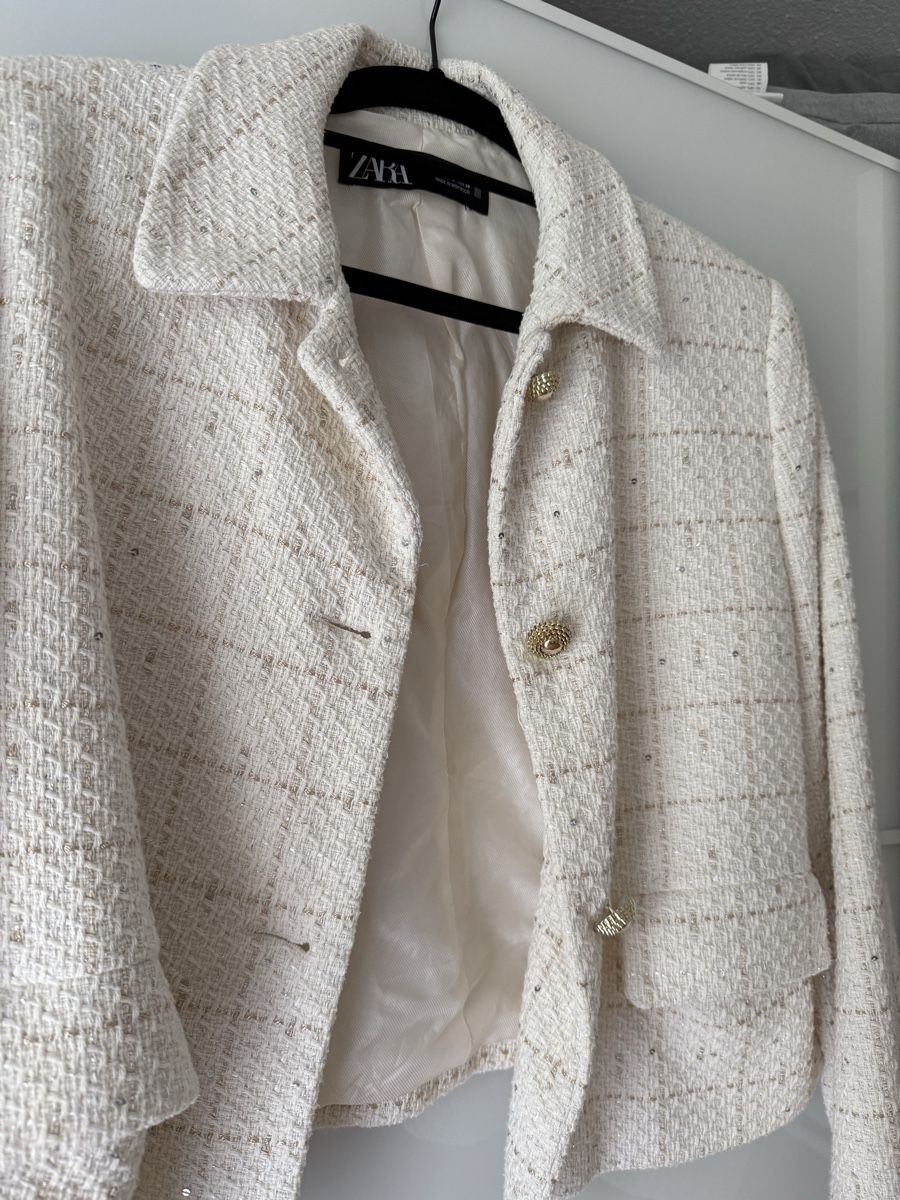Zara Giacche: ZARA Blazer in Bouclé-Optik, Gr. L – Usato da Wil SG venduto da xrnvani 1