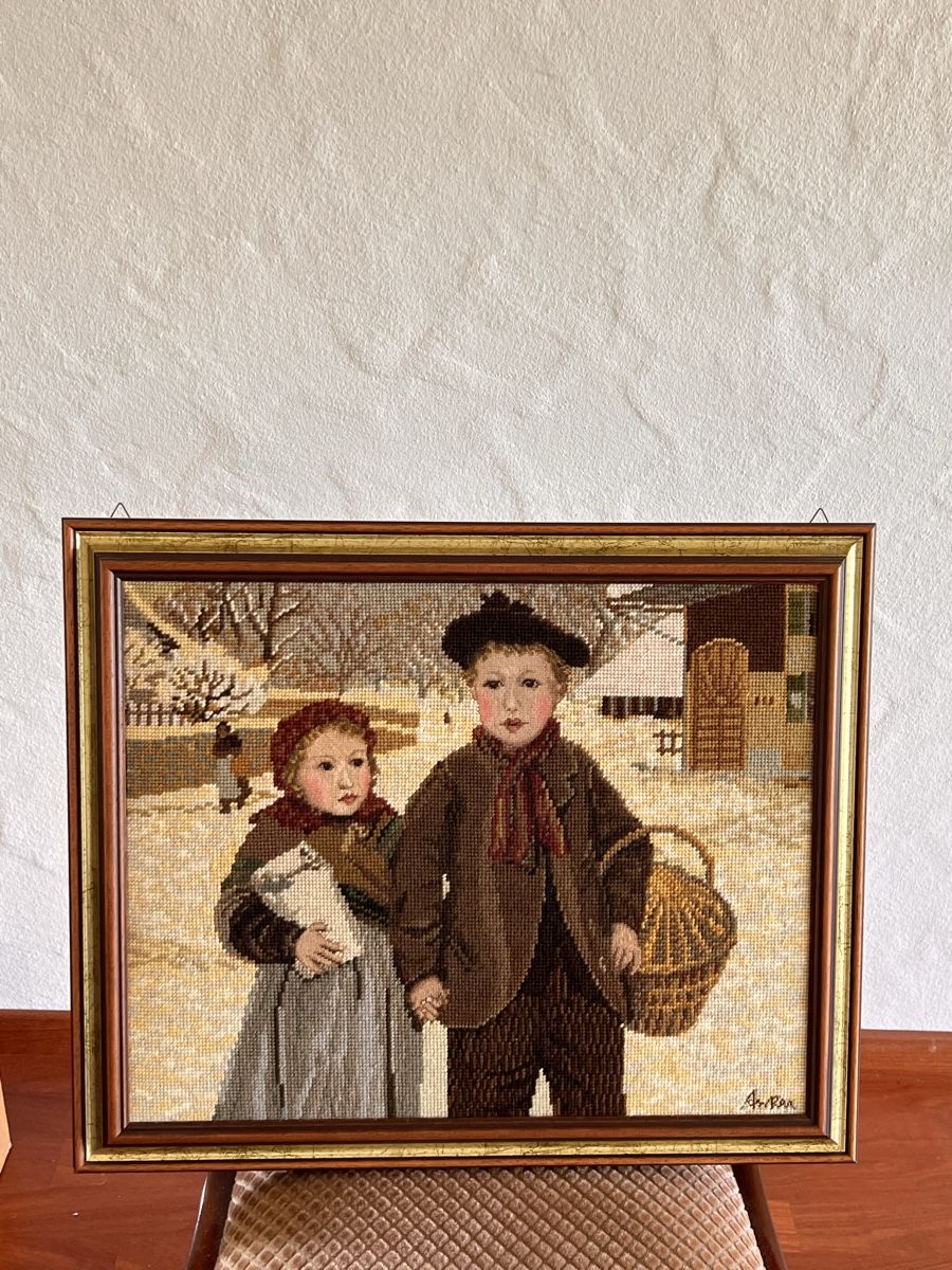 Foto & Immagini: Gobelin Bild Kinder im Schnee (98) – Usato da Glattfelden venduto da maa_qcj8 1