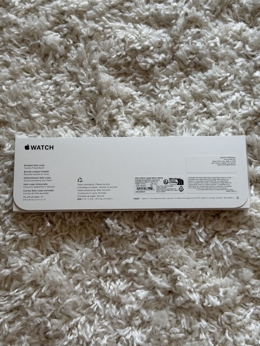 Apple Armbänder & -reifen: Apple Watch Braided Solo Loop 46mm Midnight Gr. 8 Original – Gebraucht aus Zürich von phil_phil_phil 4