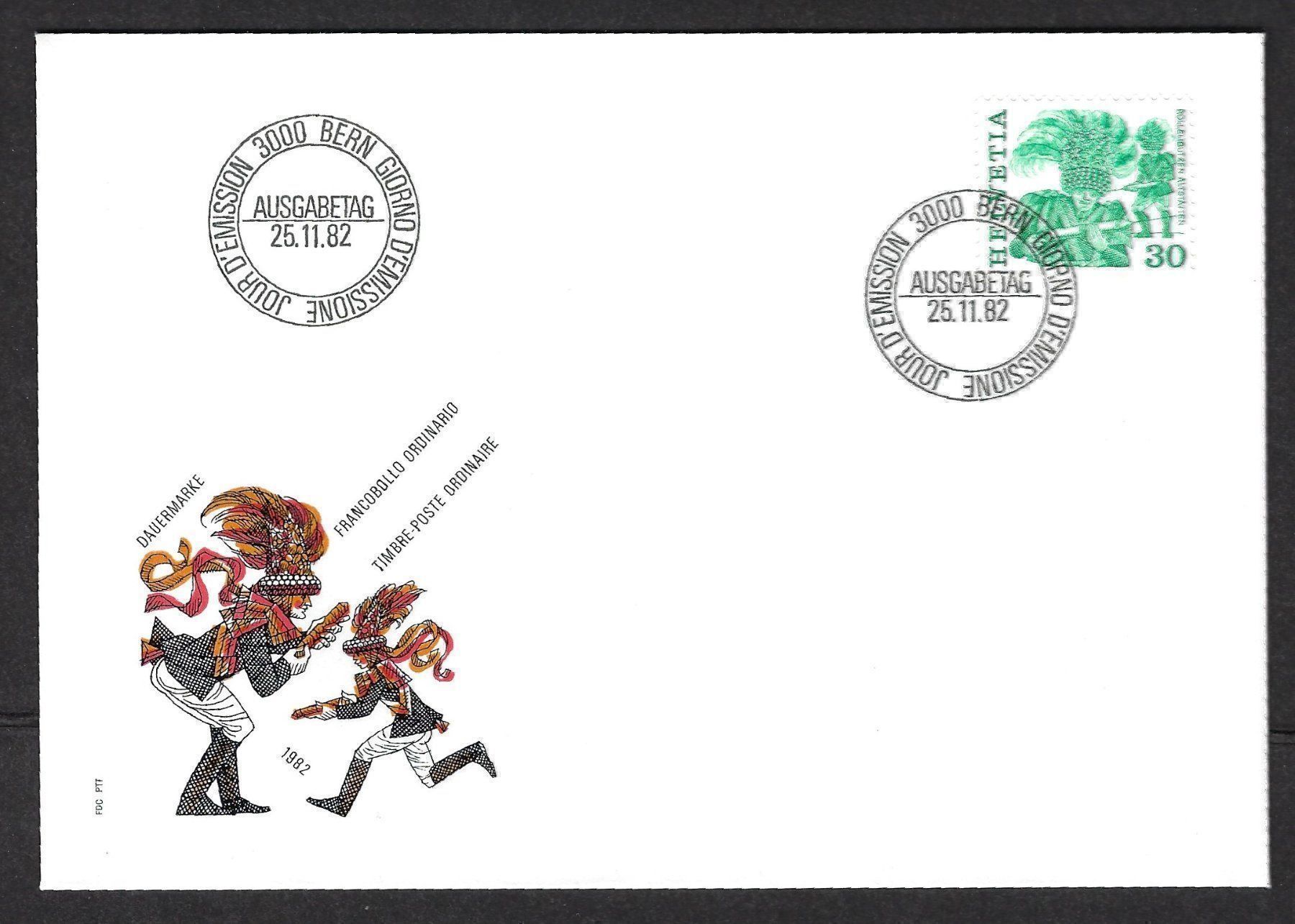 Alle Briefmarken: Dauermarke 25.11.1982, Ersttagsbrief – Gebraucht aus Luzern von Einh0rn