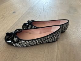 Pretty Ballerinas Gr. 37 NEU schwarz weiss Tweed